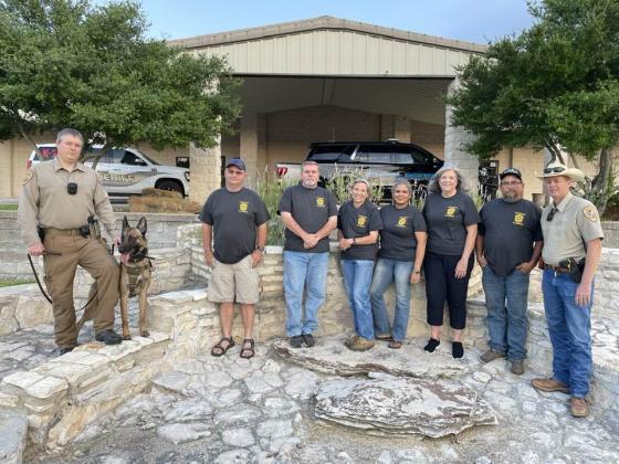 Citizen's Academy 2024 participants:  In the photo: (from left to right) Deputy Merriman, K9 Andor, Gavin Falkner, Scott Bishop, Karen Gill, Jessica Scales, Joanne Weik, Spencer Carlisle, Chief Deputy Daly.  Not pictured: RJ Strain, Paul McGregor, Micheal Moorhead, Mary-Margaret Moorhead, Morgan Elyse Cervantes