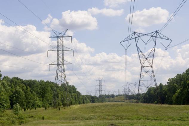 Power lines running though a suburban neighborhood. Credit USEPA