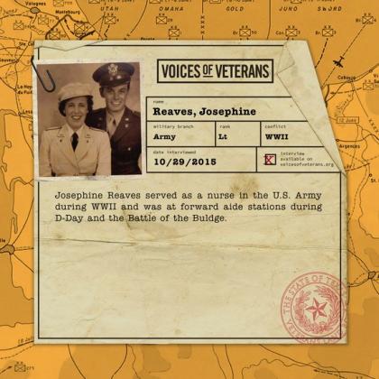 Josephine Reaves - Voices of Veterans