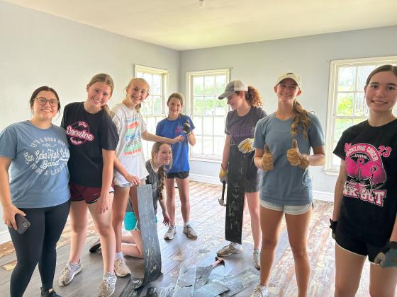 Hard working teens at work on Demo Day - photo courtesy of Corina Fauley
