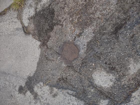 This is a close-up view of leak before it was repaired.