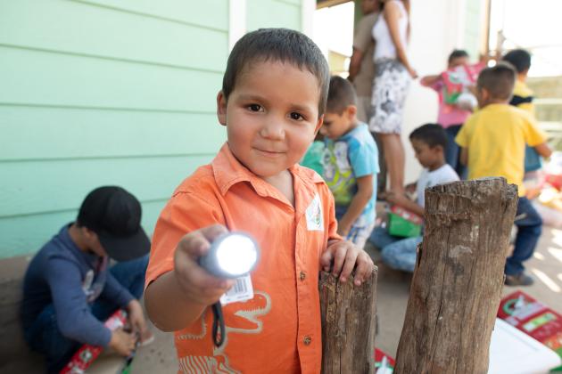 Flashlights packed in shoebox gifts (with extra batteries) help introduce children to Jesus, the Light of the World.