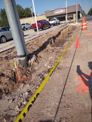 Area has been prepped for new sidewalk. This is between Deeds Motors and the Visitor's Center.
