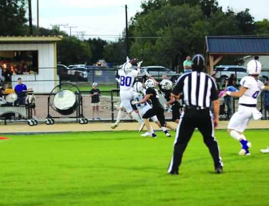 San Saba’s Trace Temples for the score! Courtesy of Kaytie Lackey - 1916 Athletics