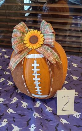 3rd Place - Football Pumpkin by Karen Reyes  / Photo by Djuana Payton