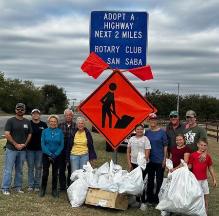Rotary volunteers helped with highway cleanup at the KSSB October 19th "Fall Sweep."