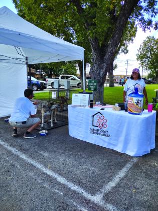 San Saba County Friends of Animals (SSCFOA) booth at the October Pecan Capital Trade Days