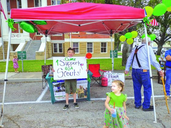 Boy Scouts of America selling popcorn