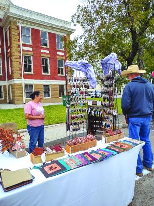 San Saba Equine booth manned by Daretia Herrera