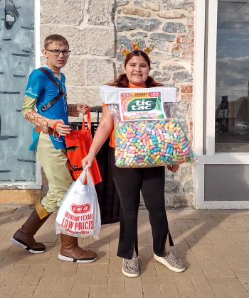 It's not everyday you see a bag of Tic Tacs walking down the street! / Photo by Djuana Payton