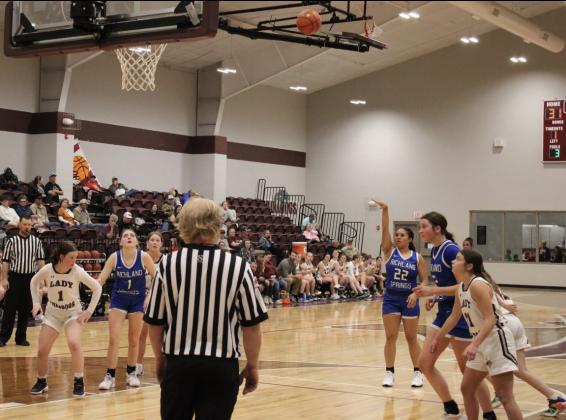 Amarrea Thomas (#22) for the score against Zephyr