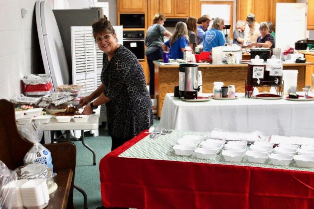 Getting everything read for the 2nd Annual Holiday Community Meal