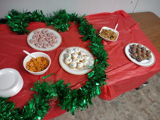Some of the snacks waiting for us in the fellowship hall afterwards (Djuana Payton)