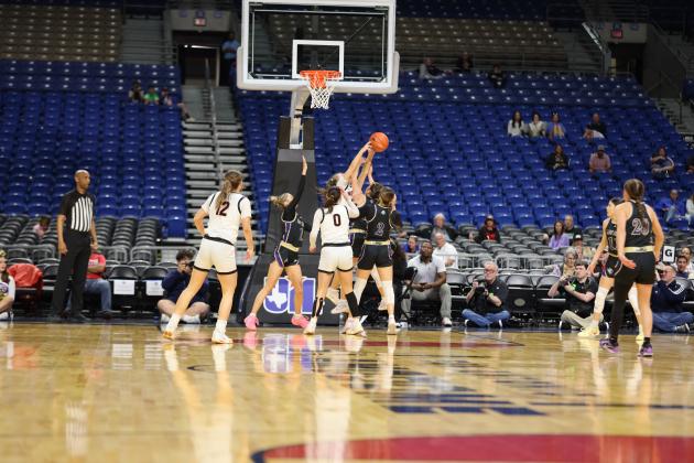 Lady Dillos at the Alamodome playing in the State Championship game