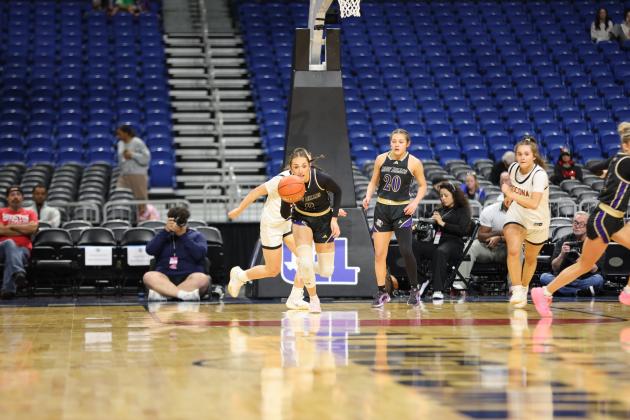 Lady Dillos at the Alamodome playing in the State Championship game