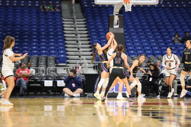 Lady Dillos at the Alamodome playing in the State Championship game