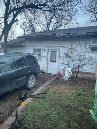 Another view of car showing the damage was not limited to the car but also got the roof - by Kaylie Braja