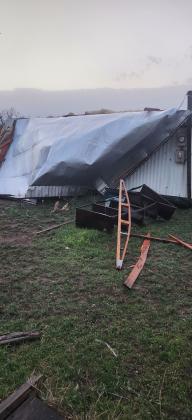 Kerinda Stewart Chaudoin-Turner shared this photo of damage on County Road 132 in San Saba.
