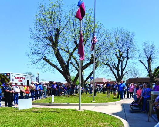 Part of the crowd that gathered for the End of Watch ceremony for Chief Steven Newkirk on April 11, 2025 - photo by Carolyn Preece