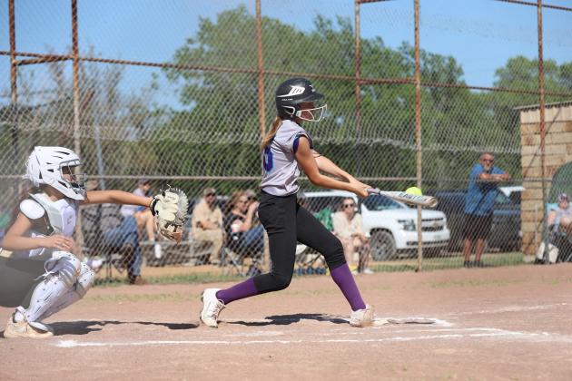 #15 Kaylee Salas making connection at the plate