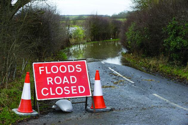 Heavy rainfall causes road closure on FM 45