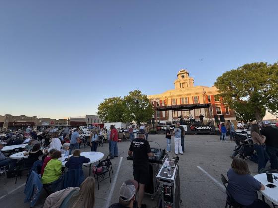 Part of the crowd at the Street Dance last Saturday night - Courtesy of Hamrick's Automotive Center