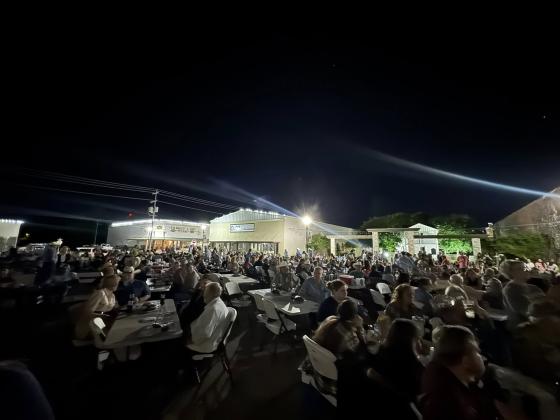 Part of the crowd at the Street Dance last Saturday night - Courtesy of Hamrick's Automotive Center