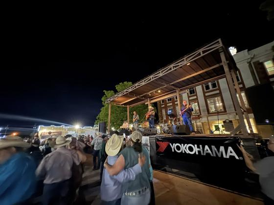 Fun times dancing to Moe Bandy's music at the Street Dance in San Saba, Texas - Courtesy of Hamrick's Automotive Center