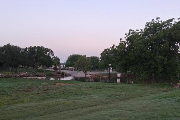 6-5-25 The Wallace Street entrance to Mill Pond Park is COMPLETELY under water!