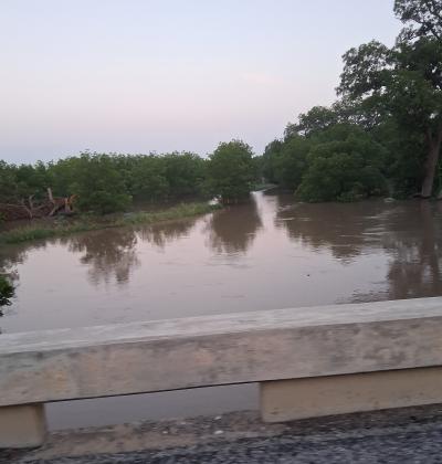 6-5-25 a view of the San Saba River at Hwy 16 at 6:30 a.m.