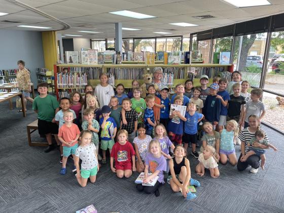 Group photo at the June 2025 Summer Library Program at Rylander Library. Courtesy of Meredith Houck