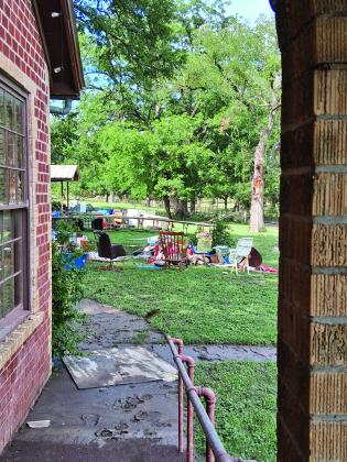 Clean up at Pecan Grove Church.