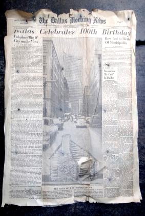 The Dallas Morning News front page from February 5, 2056