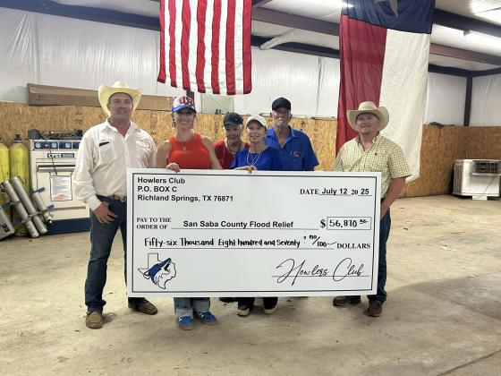 The Biggest Winner of All - The San Saba County Flood victims with a donation of $56,810.00 from the event.