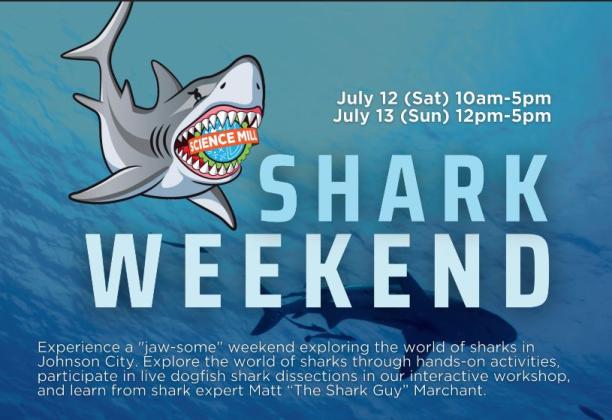 “Sharks” coming to Science Mill July 12-13