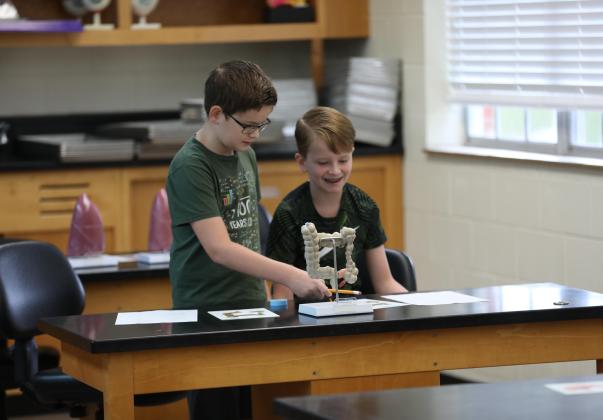 Students participate in a group activity during the Summer and Young Scholars program.