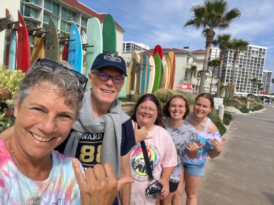 HPU’s surfing class took a trip to California at the end of the spring semester.