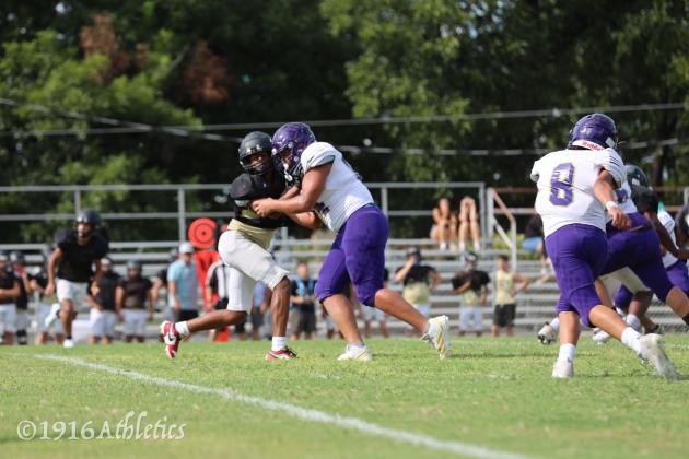 First scrimmage - San Saba vs Brady