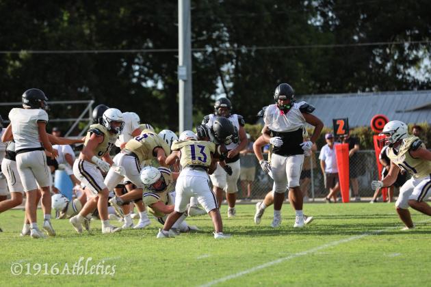 First scrimmage - San Saba vs Brady
