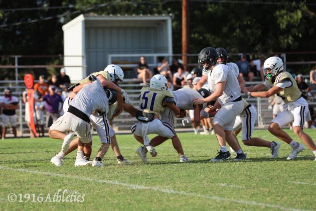 First scrimmage - San Saba vs Brady