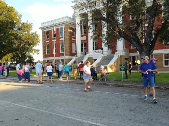This photo was taken around 6:40 p.m., 20 minutes before the starting time. They folks just kept coming and coming.  Photo by Djuana Payton