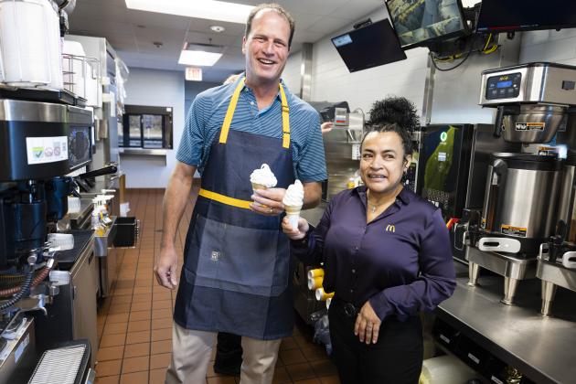 Rep. Pfluger Serving YOU at McDonald's in Midland