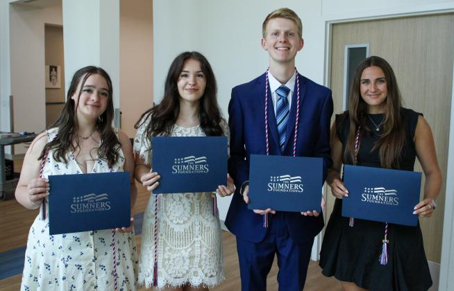 The four graduating senior Sumners Scholars were honored at this year’s Sumners luncheon and are pictured from left to right: Madeline Duncan, Adrielle Sloan, Kellen McKee and Addison Roden.