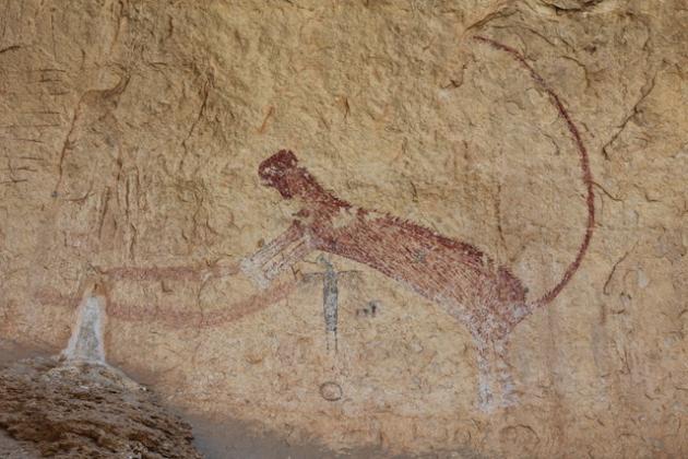 Ancient Pecos River Style rock art, courtesy of the Shumla Archaeological Research &amp; Education Center.