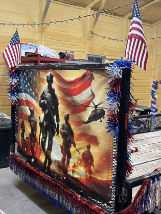 Most Patriotic float outside tailgate