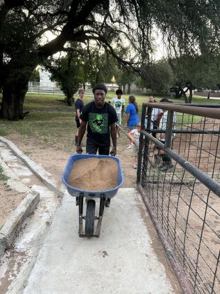 Jeremiah hauling sand