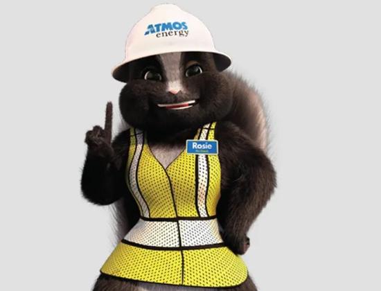 Rosie the skunk for Atmos Energy