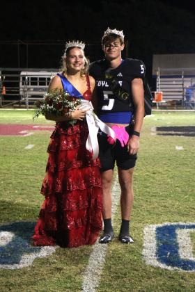 Homecoming Queen and King - (L-R) Paige Bailey and Brice Roesler. Coming Home Queen and King were Valerie and Larry Barker. They were unable to attend. Courtesy of Pam Starr