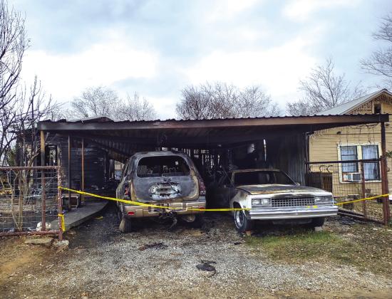 Fire scene as of Monday morning. Photo by Djuana Payton