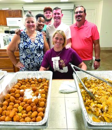 Volunteers (l-r): Ginnefer Gass, LaKecia Woods, Mitch Gass, Becca Guthrie, Dr. James Mercer, and Dr. Jason Fulton Photo submitted by Dr. James Mercer